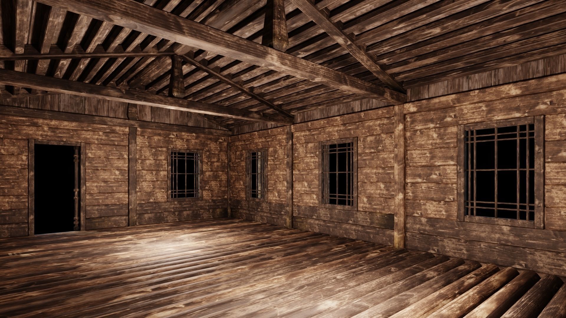 Medieval Houses 50- 4K Textures Game Ready Low-poly 3D model_3