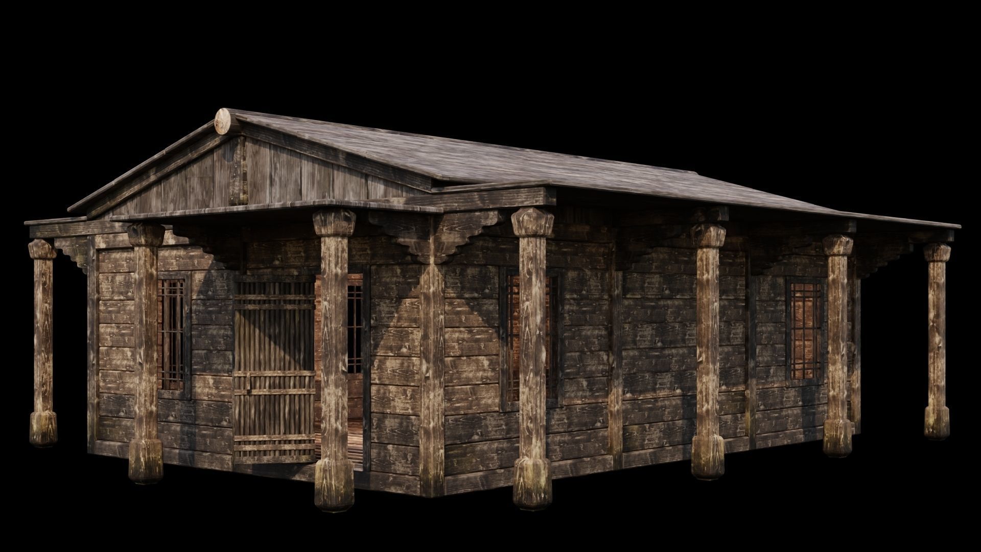 Medieval Houses 50- 4K Textures Game Ready Low-poly 3D model_11