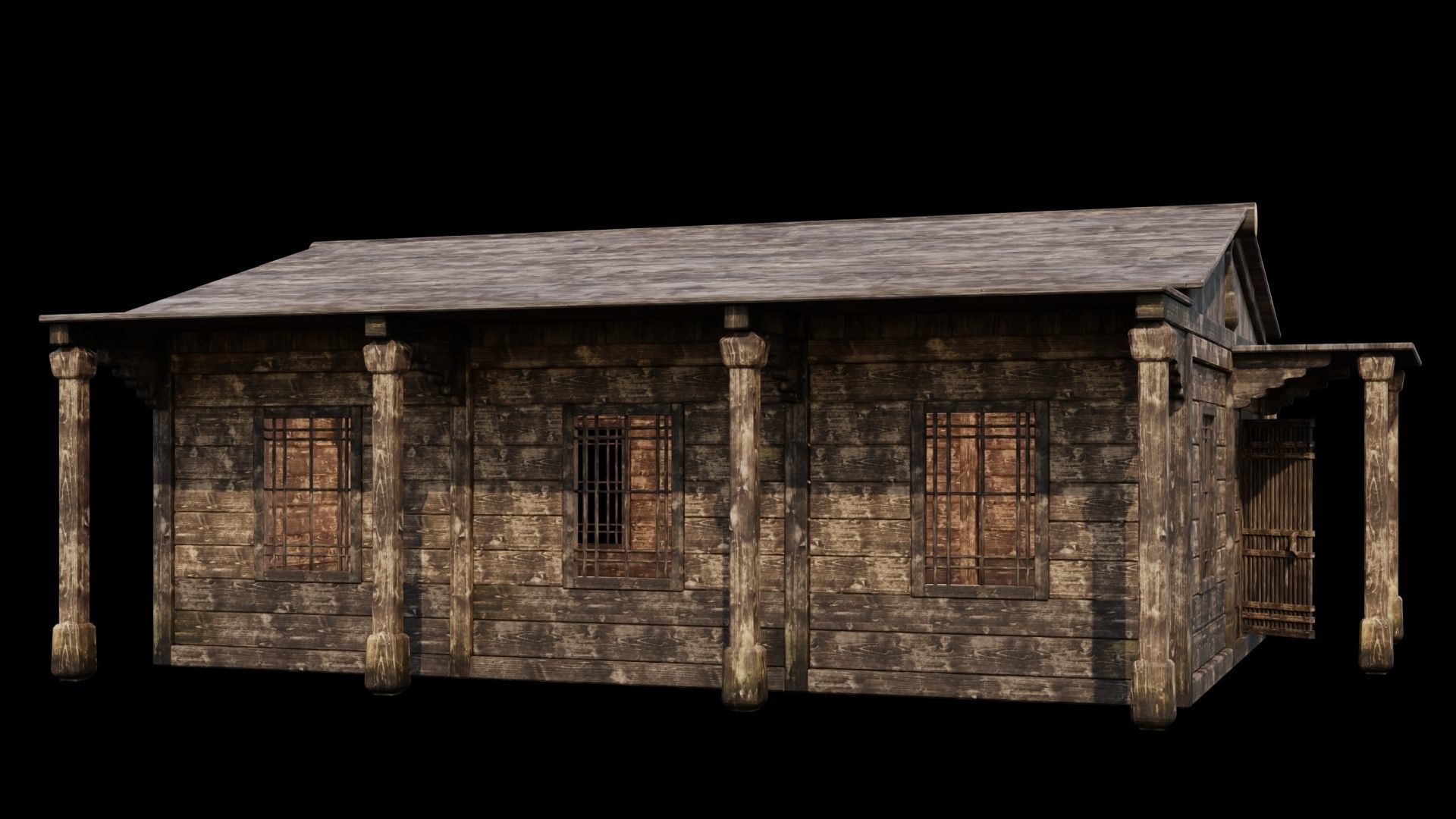 Medieval Houses 50- 4K Textures Game Ready Low-poly 3D model_12