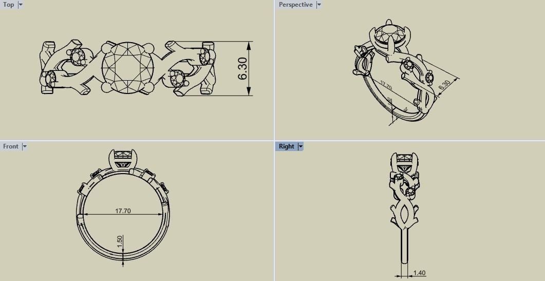 rings with diamonds 3D print model_12