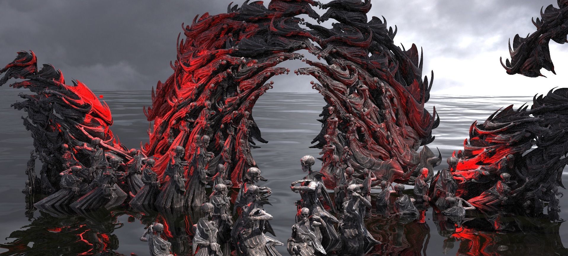 Dantes Inferno Ghost Archway Kit bash 3D model_1