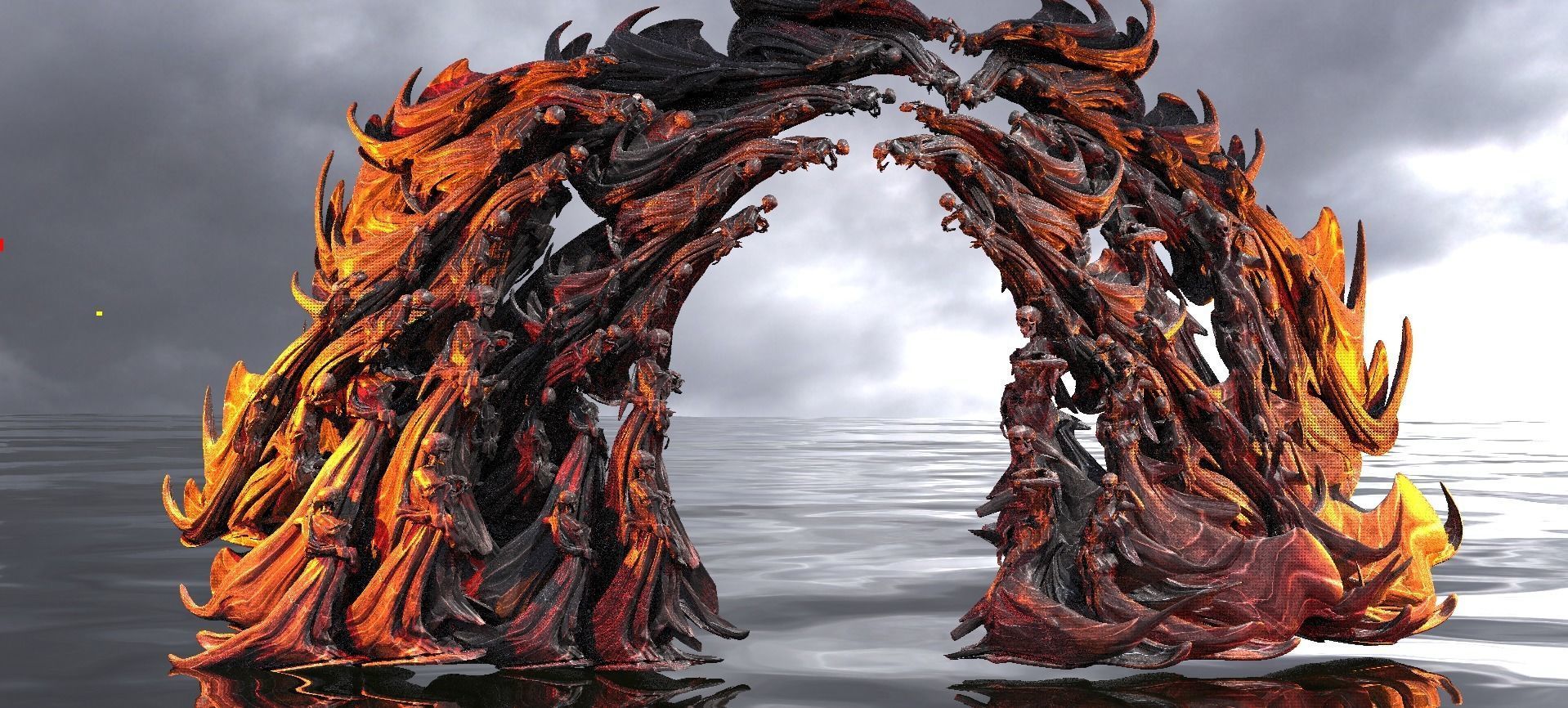 Dantes Inferno Ghost Archway Kit bash 3D model_5