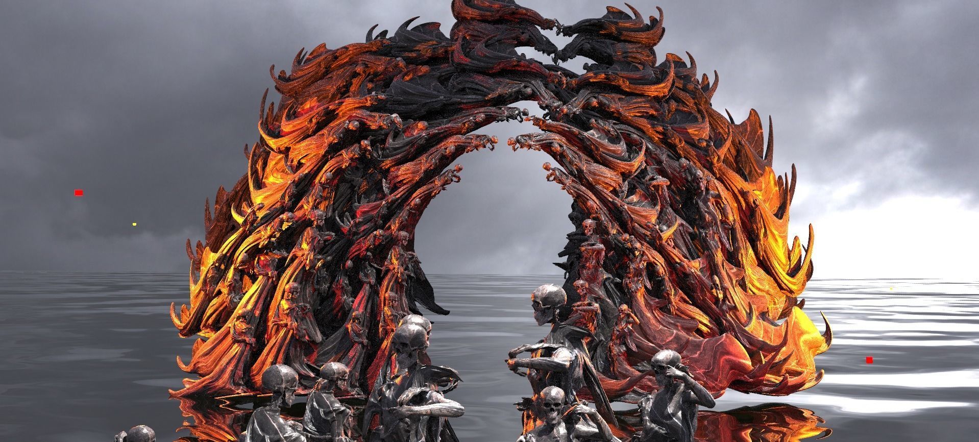 Dantes Inferno Ghost Archway Kit bash 3D model_2