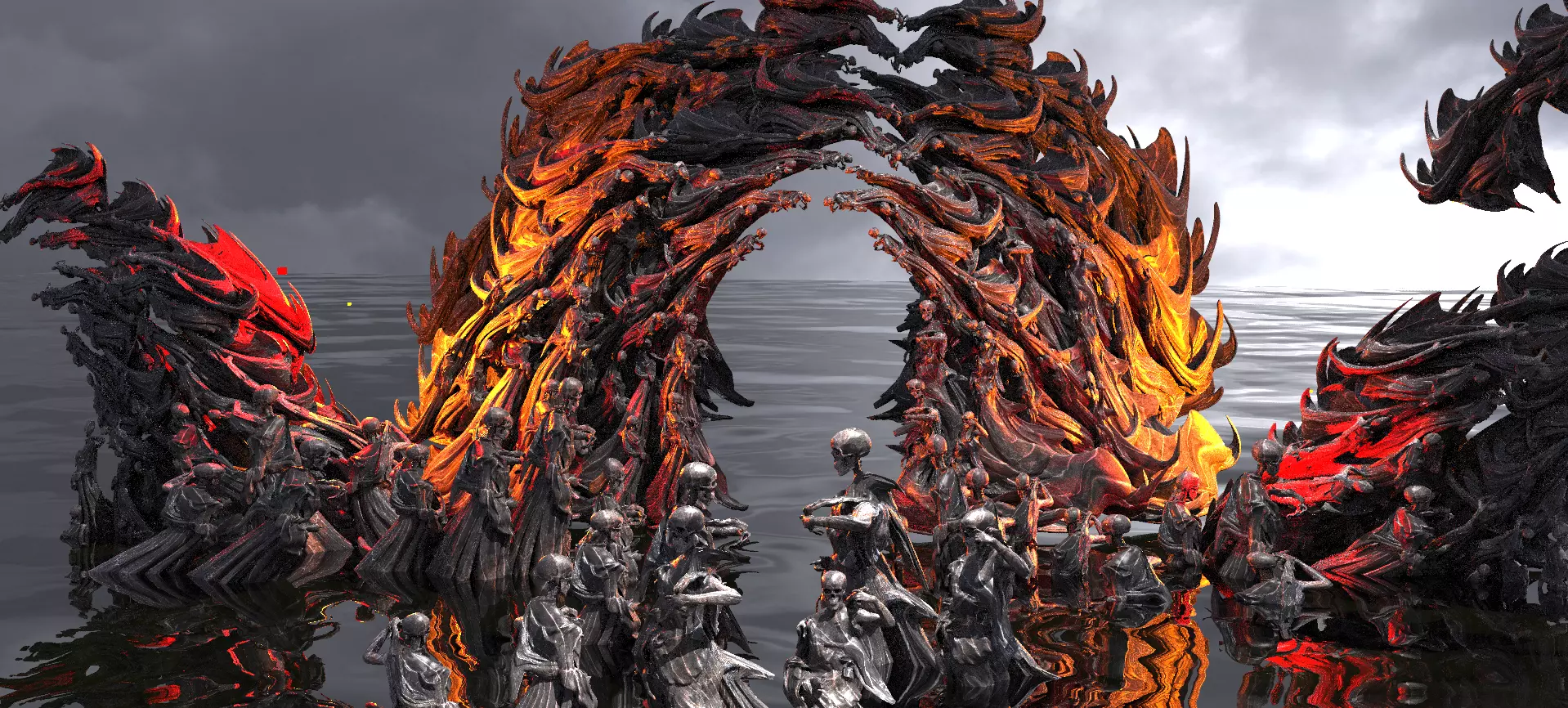 Dantes Inferno Ghost Archway Kit bash 3D model_0