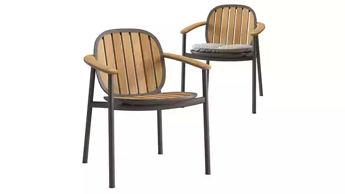 Twins Chair with Armrests By emu