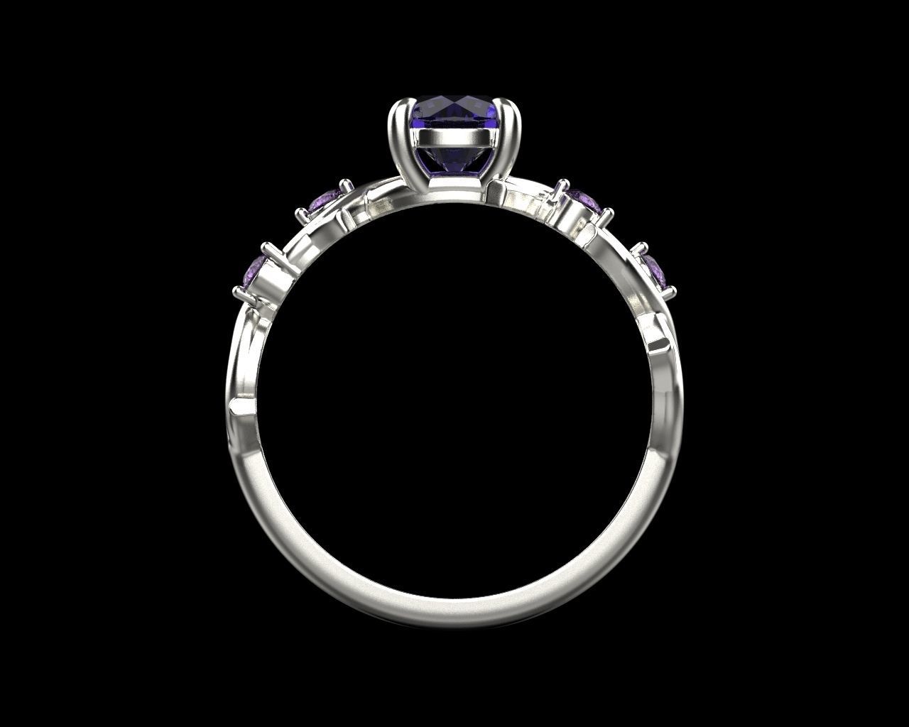 rings with diamonds 3D print model_4