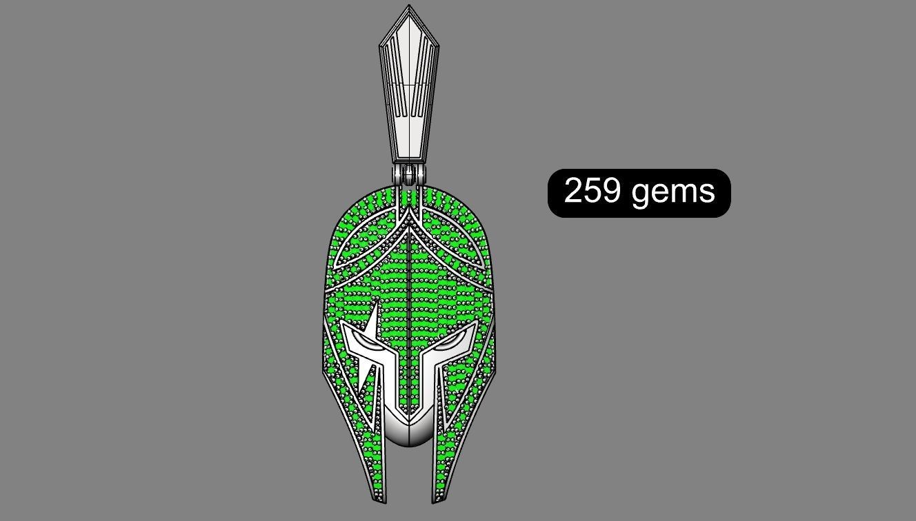 gladiator helmet pendant 3D print model_3