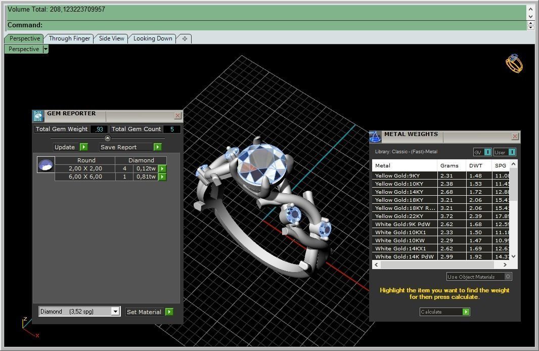 rings with diamonds  3D print model_6