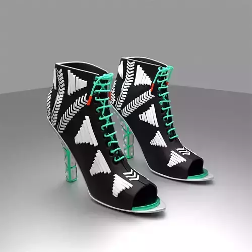 Heel obj pair of high heeled shoes