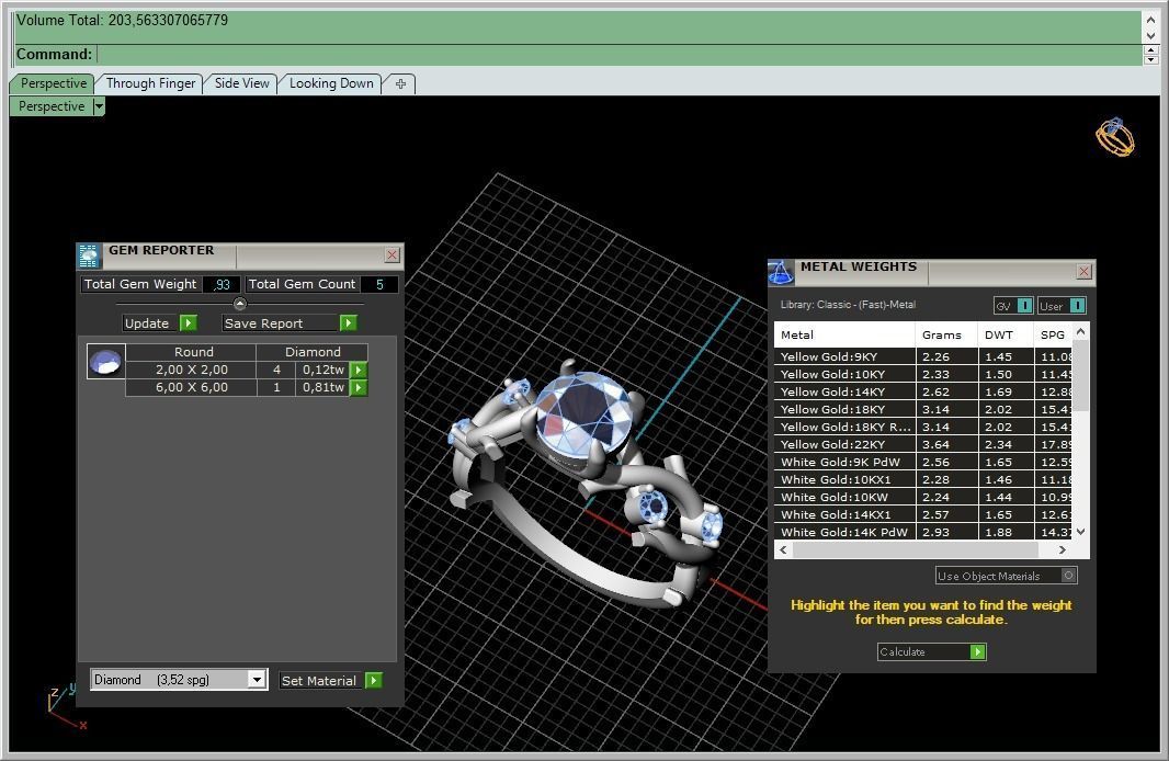 rings with diamonds 0073 3D print model_6