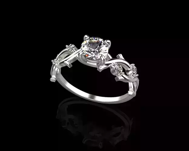 rings with diamonds 0073 3D print model