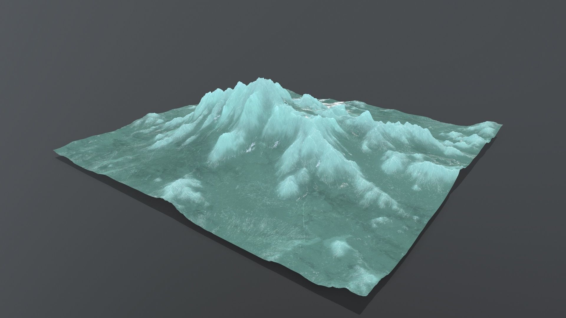Snow Mountain Low-poly 3D model_1