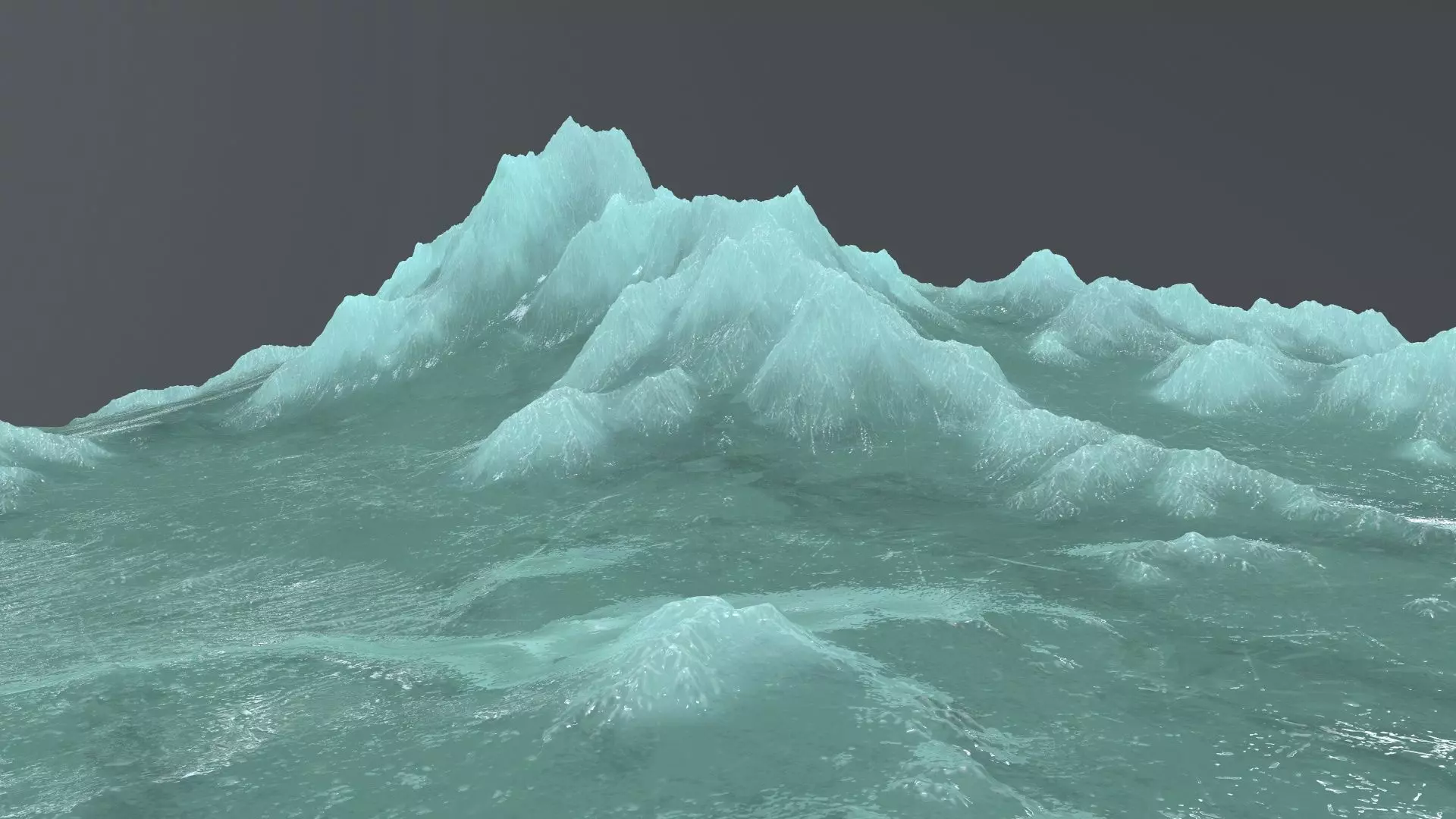 Snow Mountain Low-poly 3D model_0