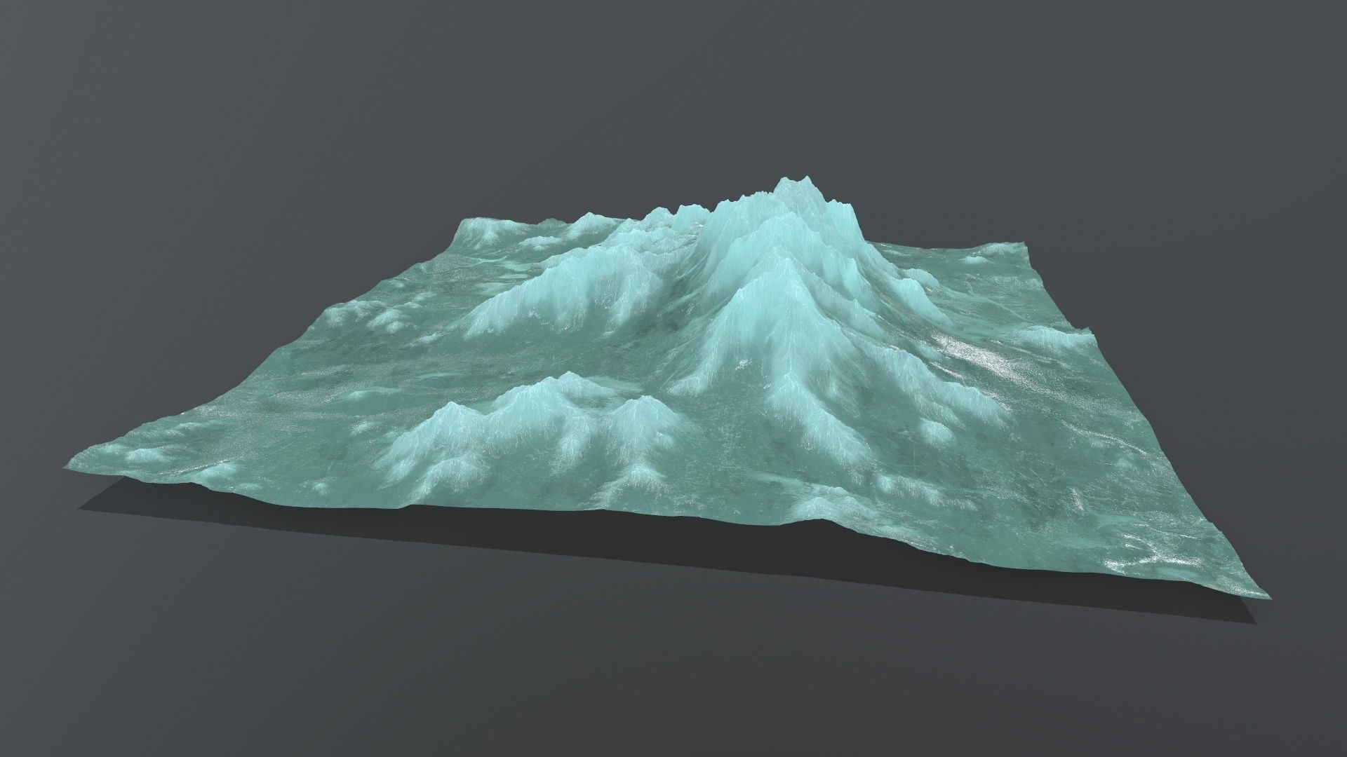 Snow Mountain Low-poly 3D model_4