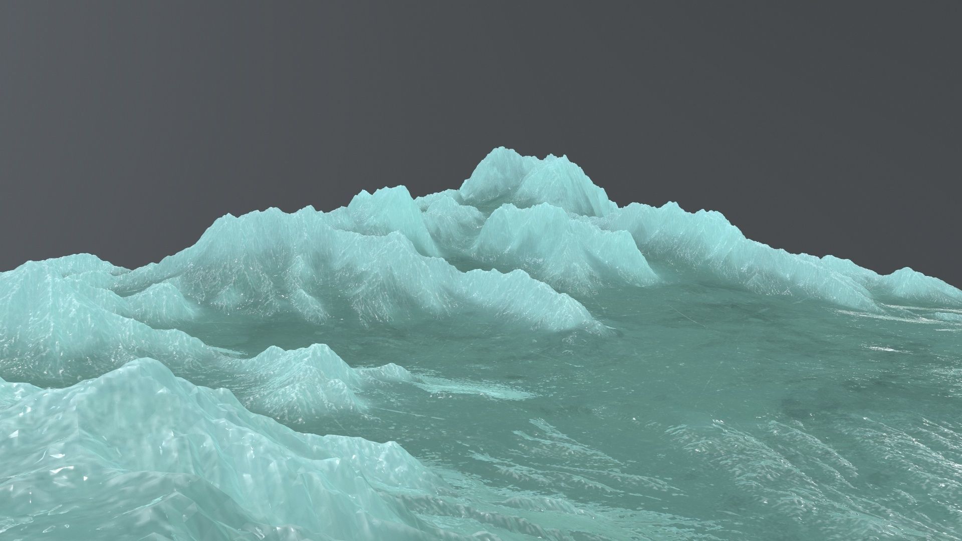 Snow Mountain Low-poly 3D model_5