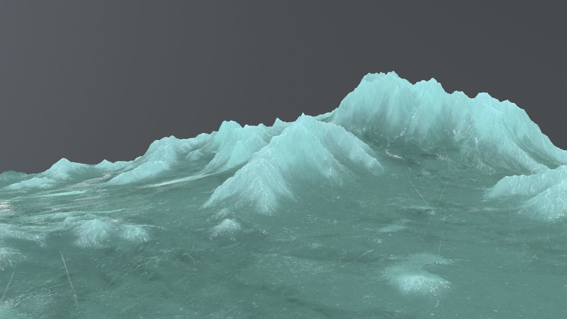 Snow Mountain Low-poly 3D model_7