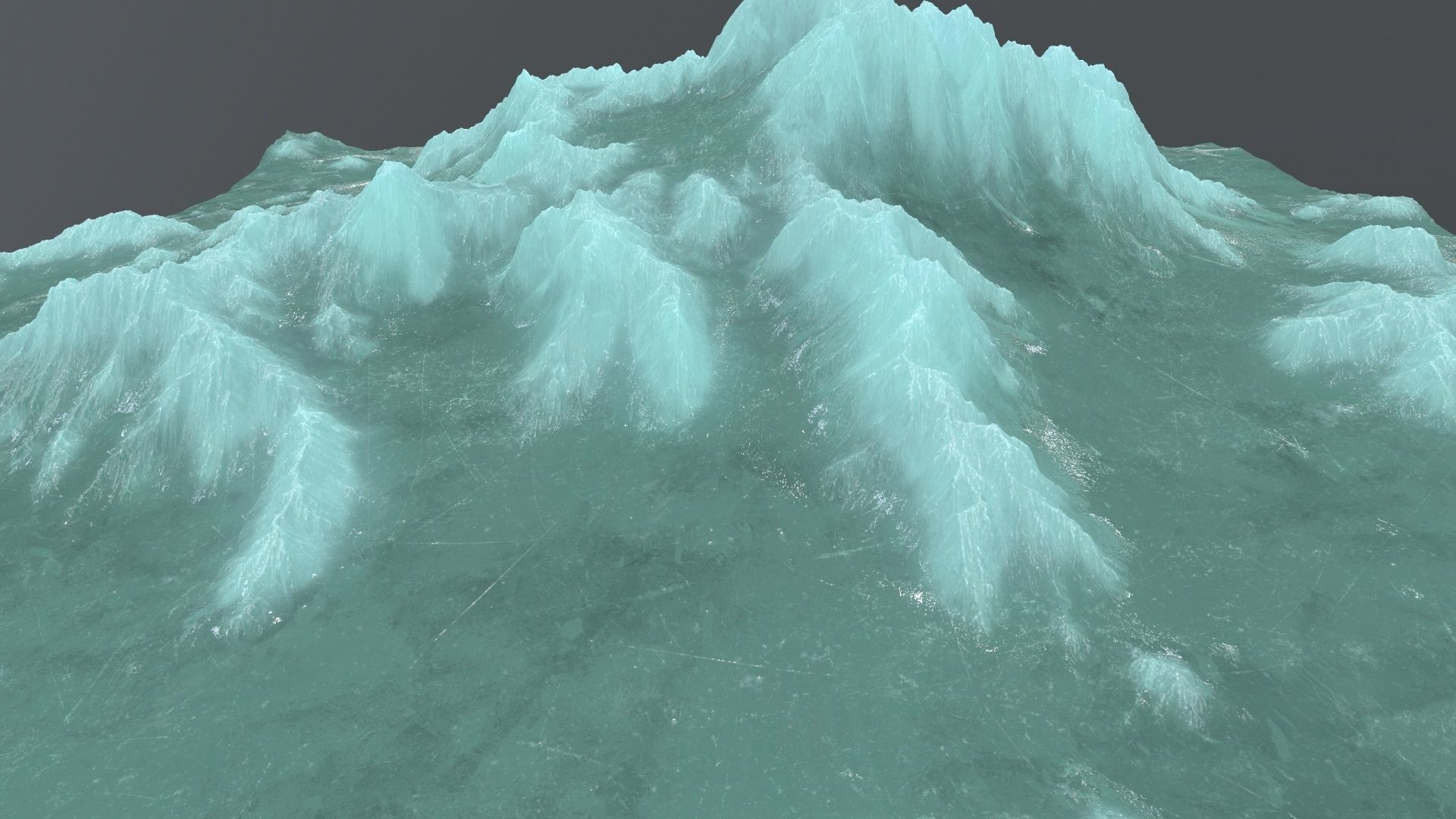Snow Mountain Low-poly 3D model_11