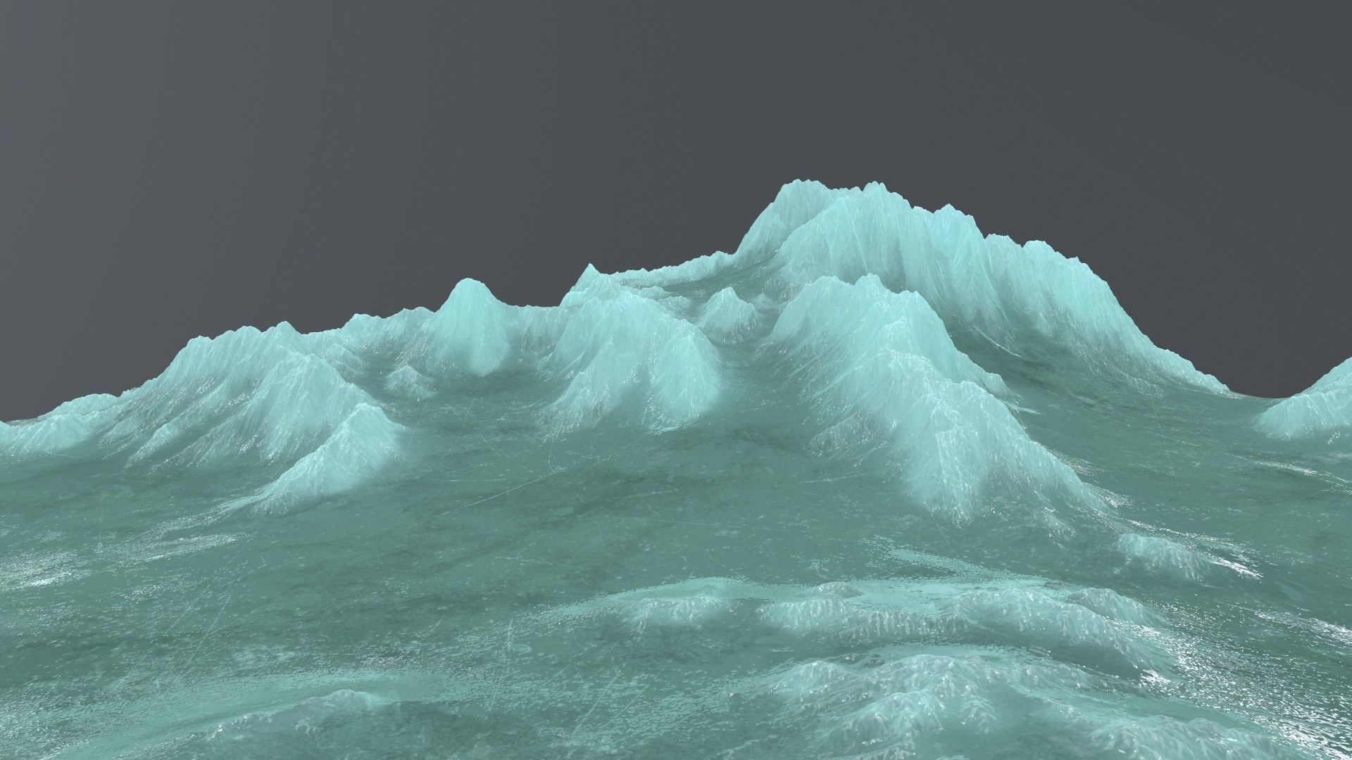 Snow Mountain Low-poly 3D model_6