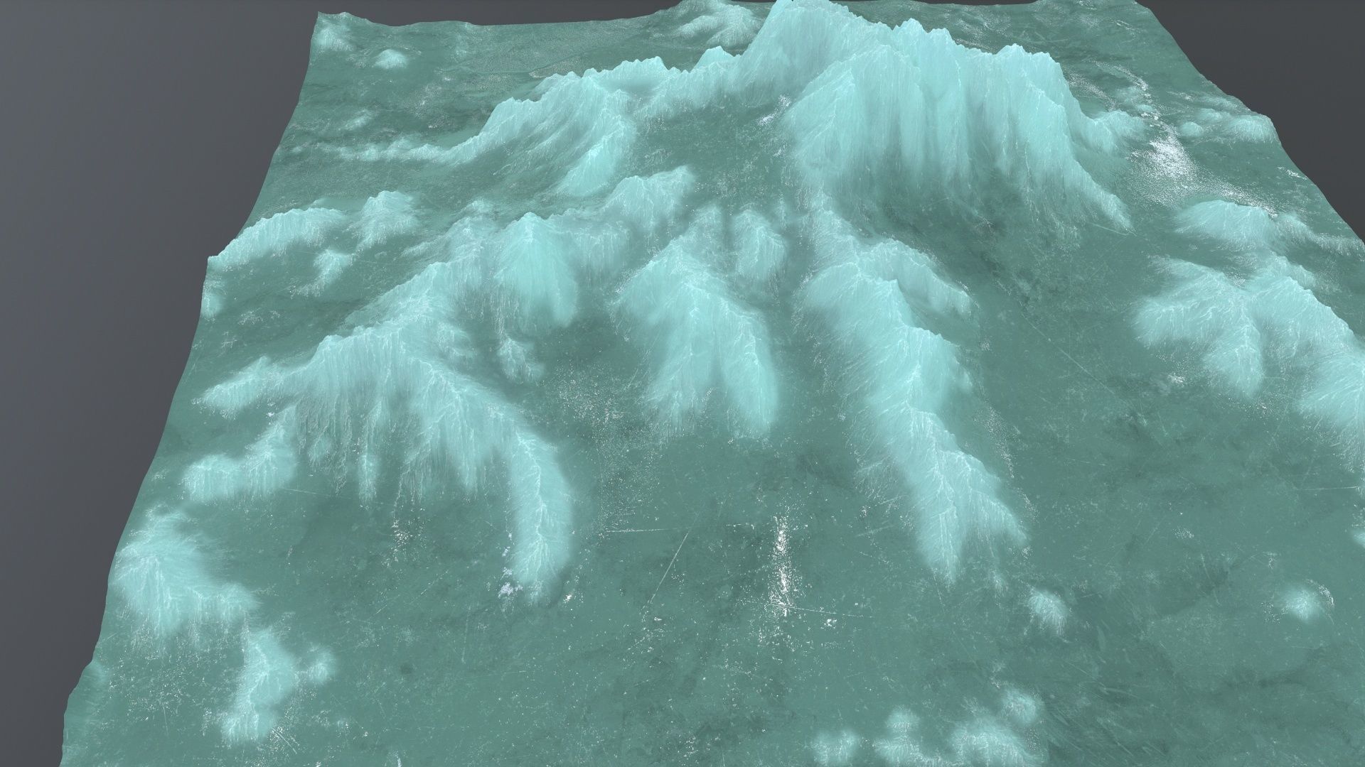 Snow Mountain Low-poly 3D model_12