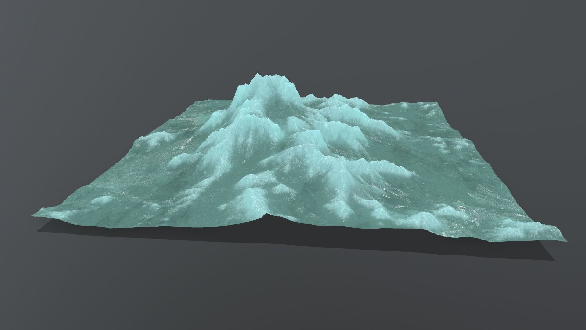 Snow Mountain Low-poly 3D model_2