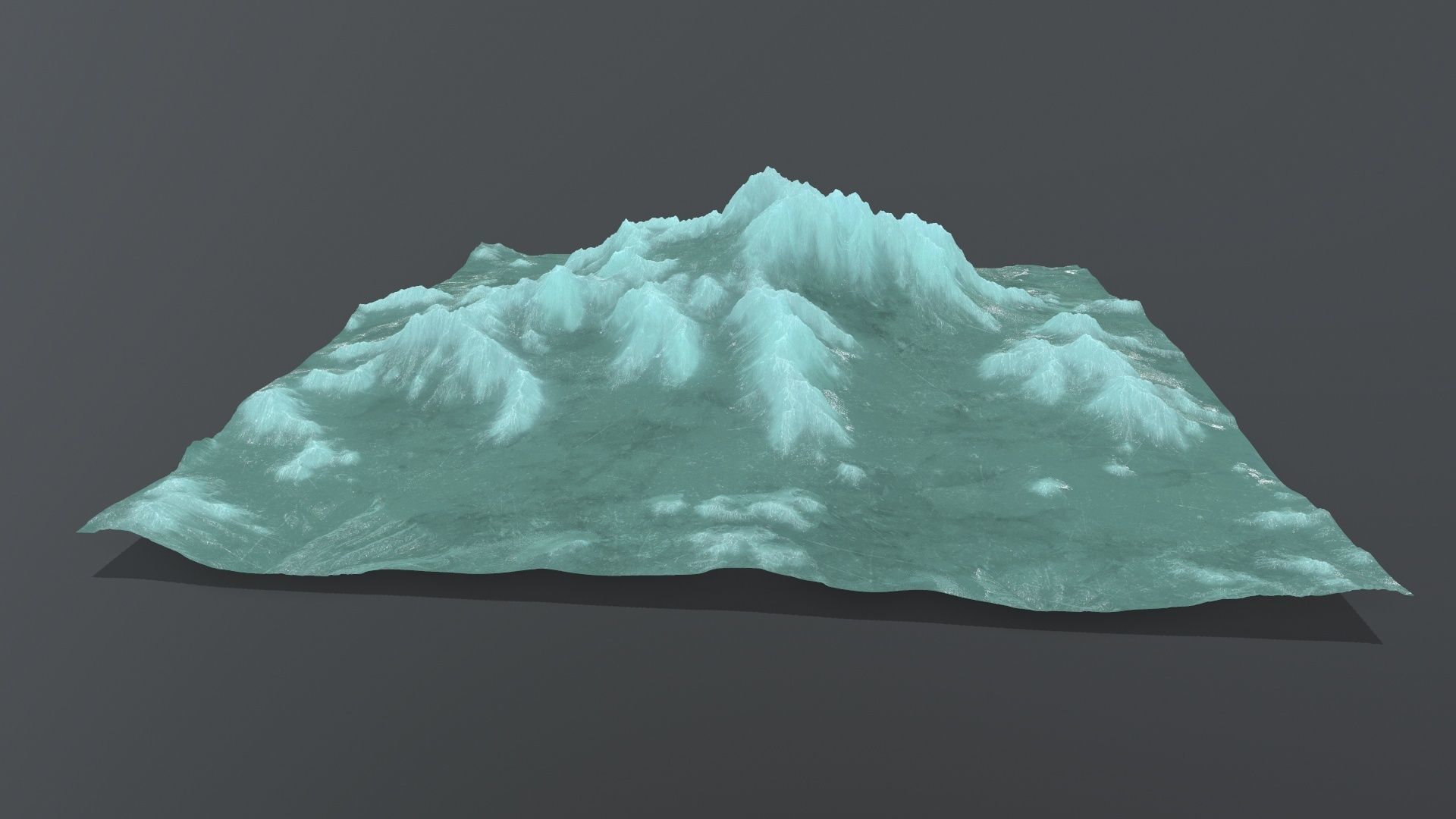 Snow Mountain Low-poly 3D model_3