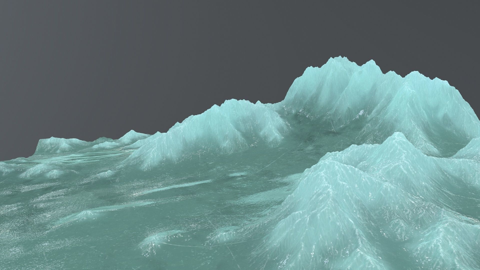 Snow Mountain Low-poly 3D model_8