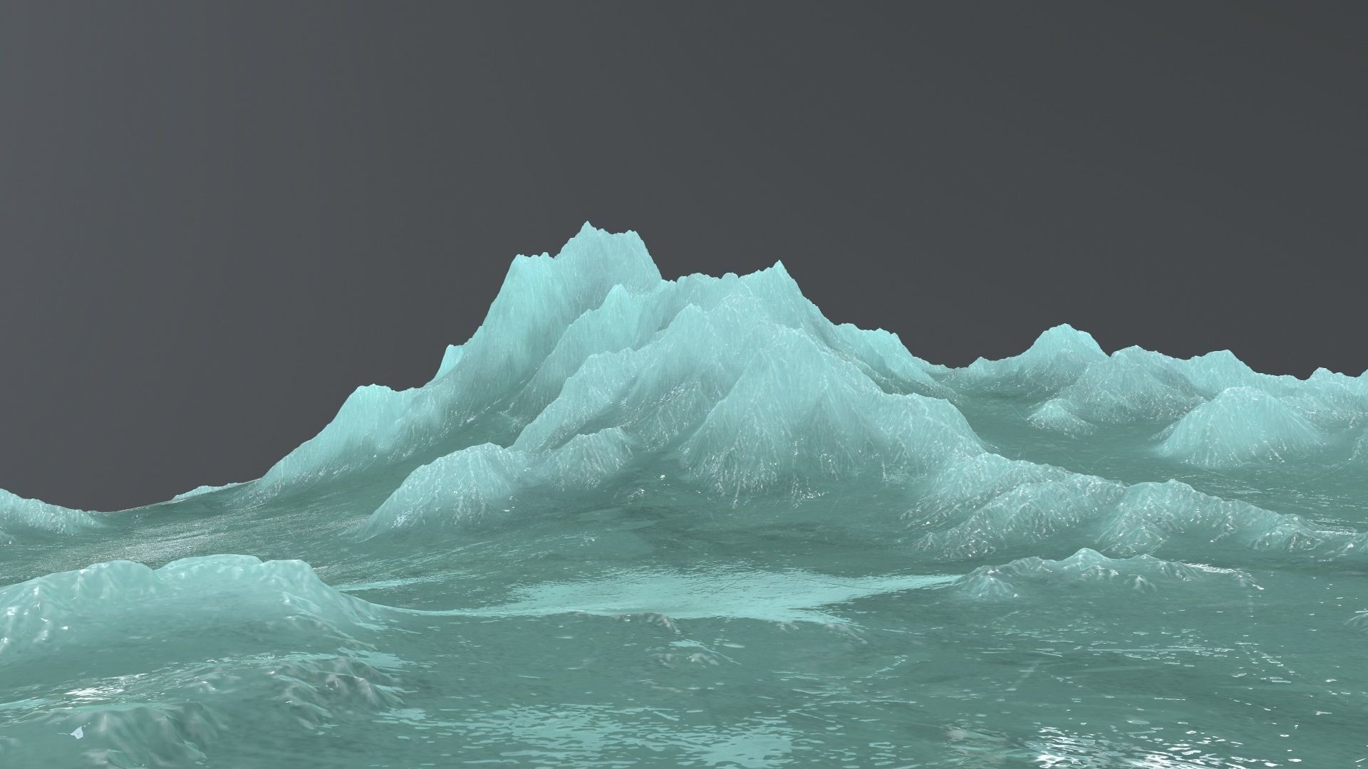 Snow Mountain Low-poly 3D model_10