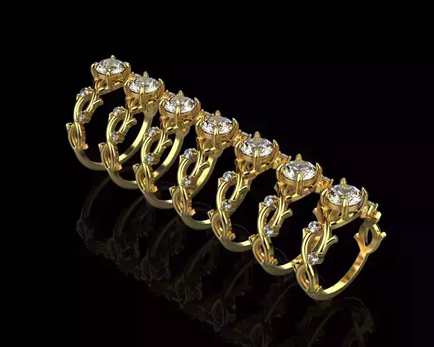  Collection  5-8 SIZE US  rings with diamonds 
