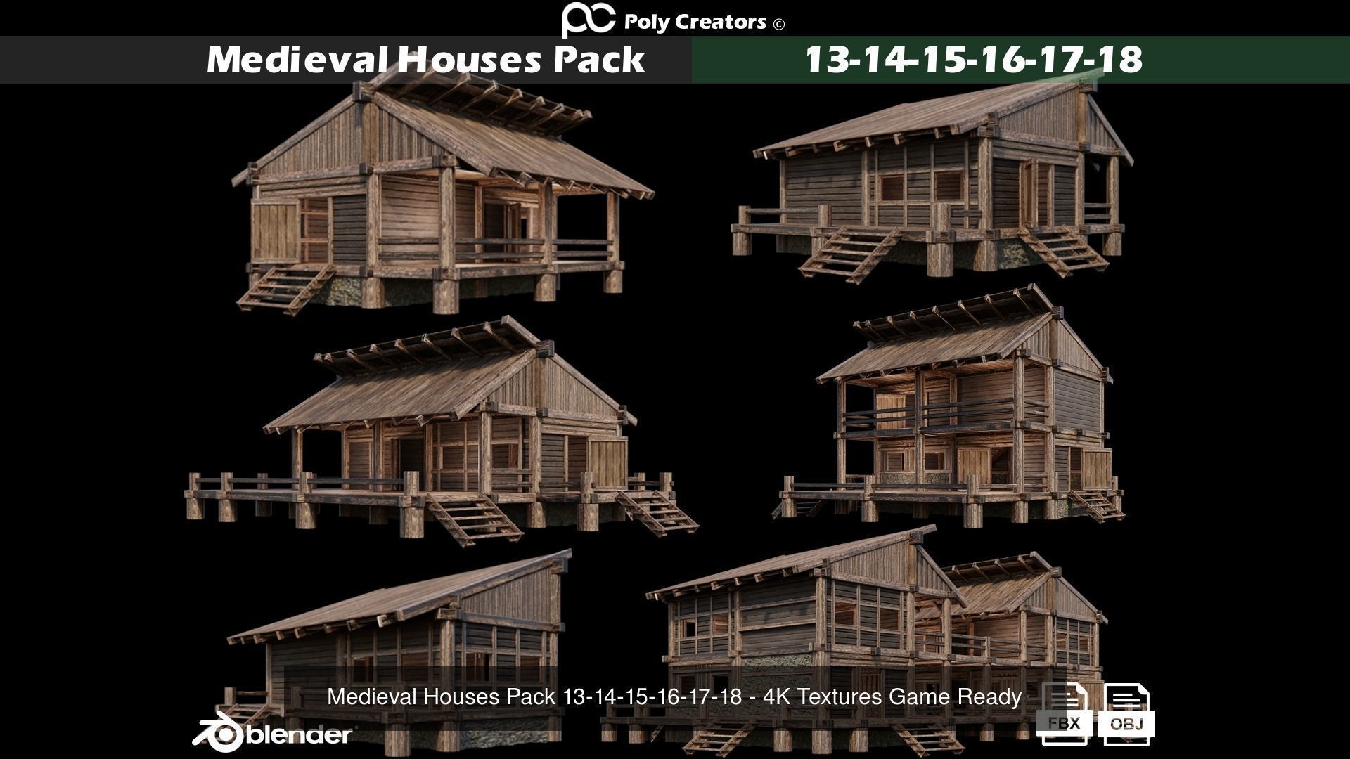 50- Medieval Houses Collection - 4K Textures Game Ready _3