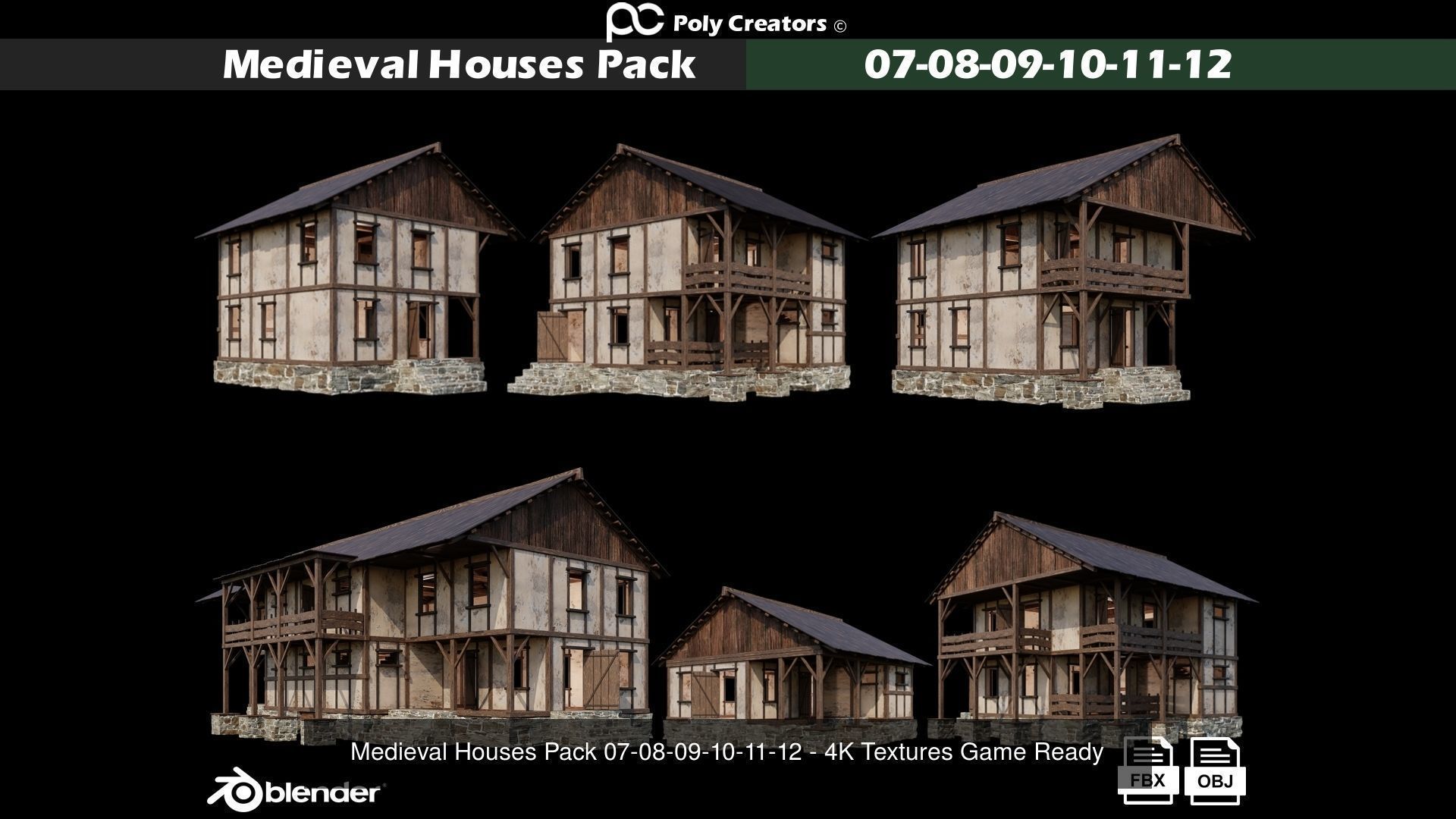 50- Medieval Houses Collection - 4K Textures Game Ready _2