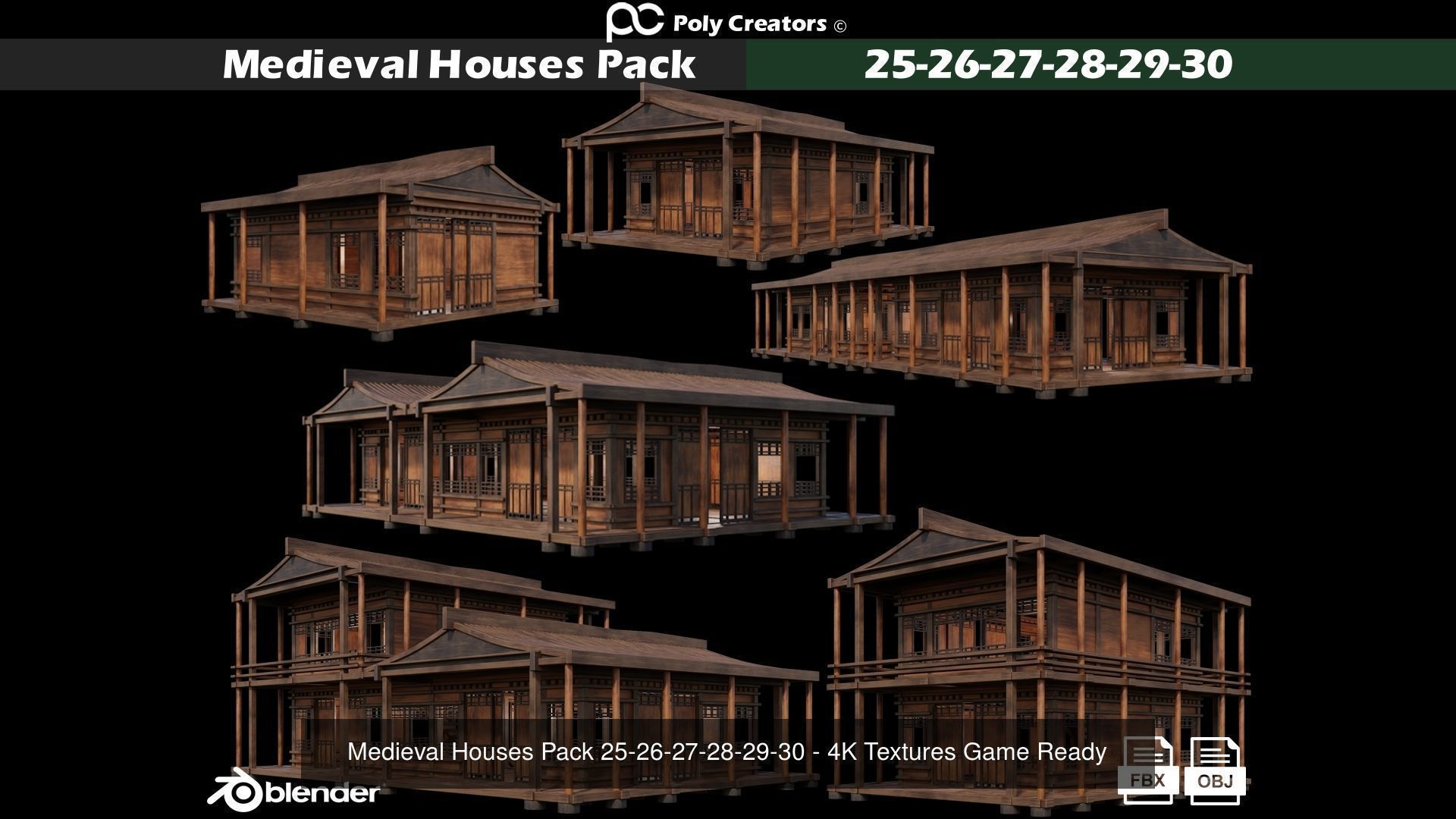 50- Medieval Houses Collection - 4K Textures Game Ready _5