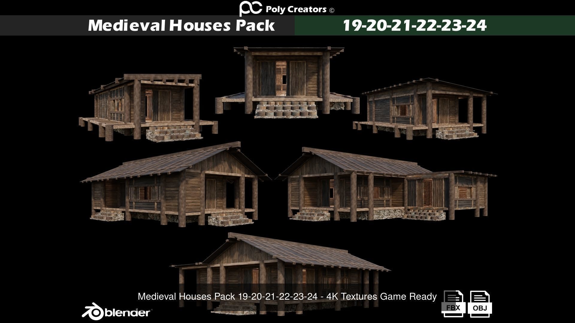 50- Medieval Houses Collection - 4K Textures Game Ready _4