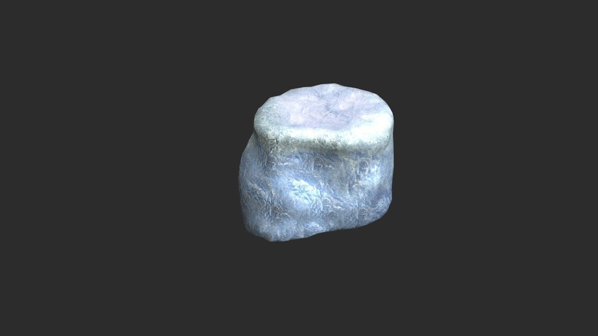 Short Flat Rocks - Ice Low-poly 3D model_9