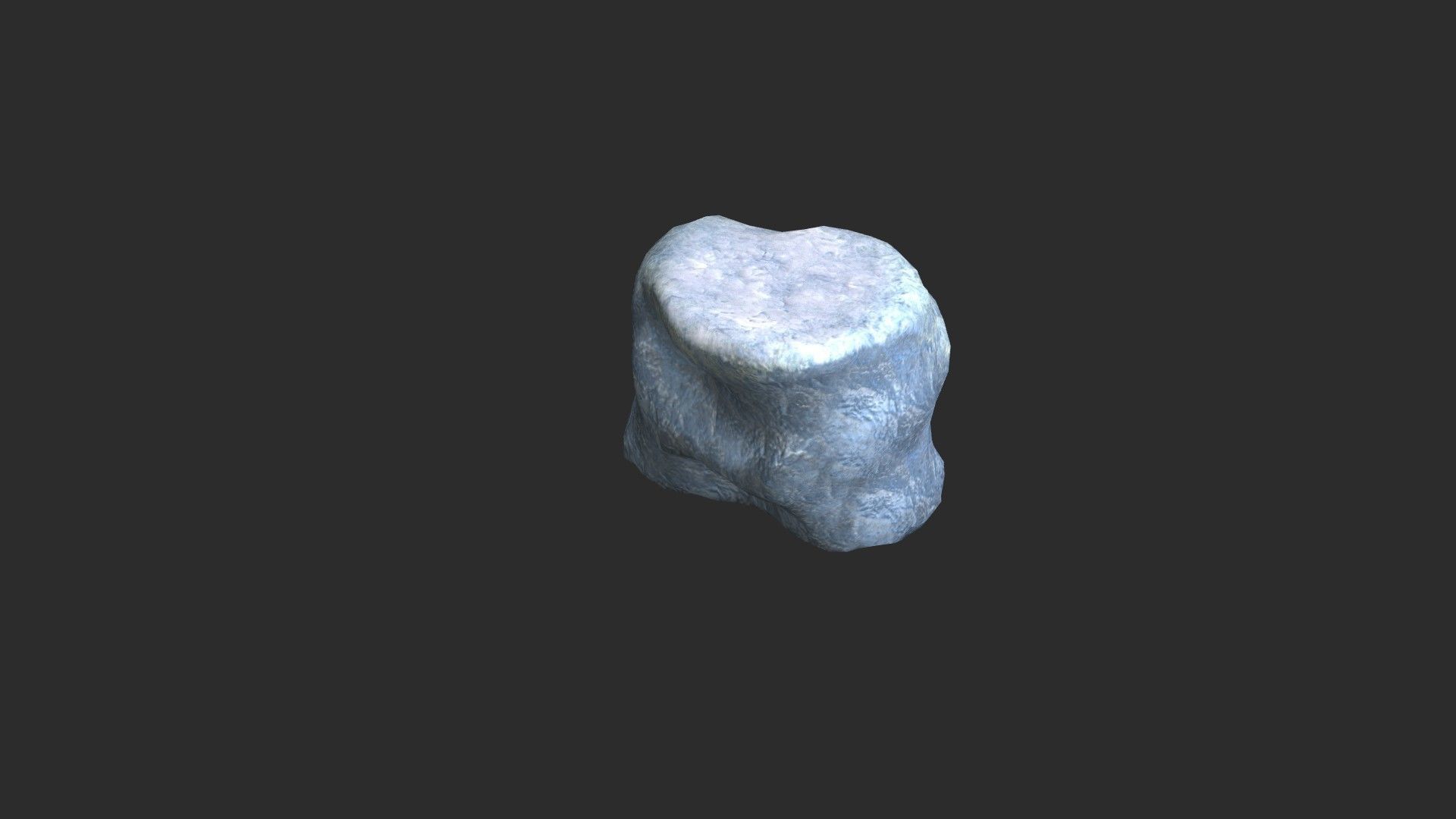 Short Flat Rocks - Ice Low-poly 3D model_7