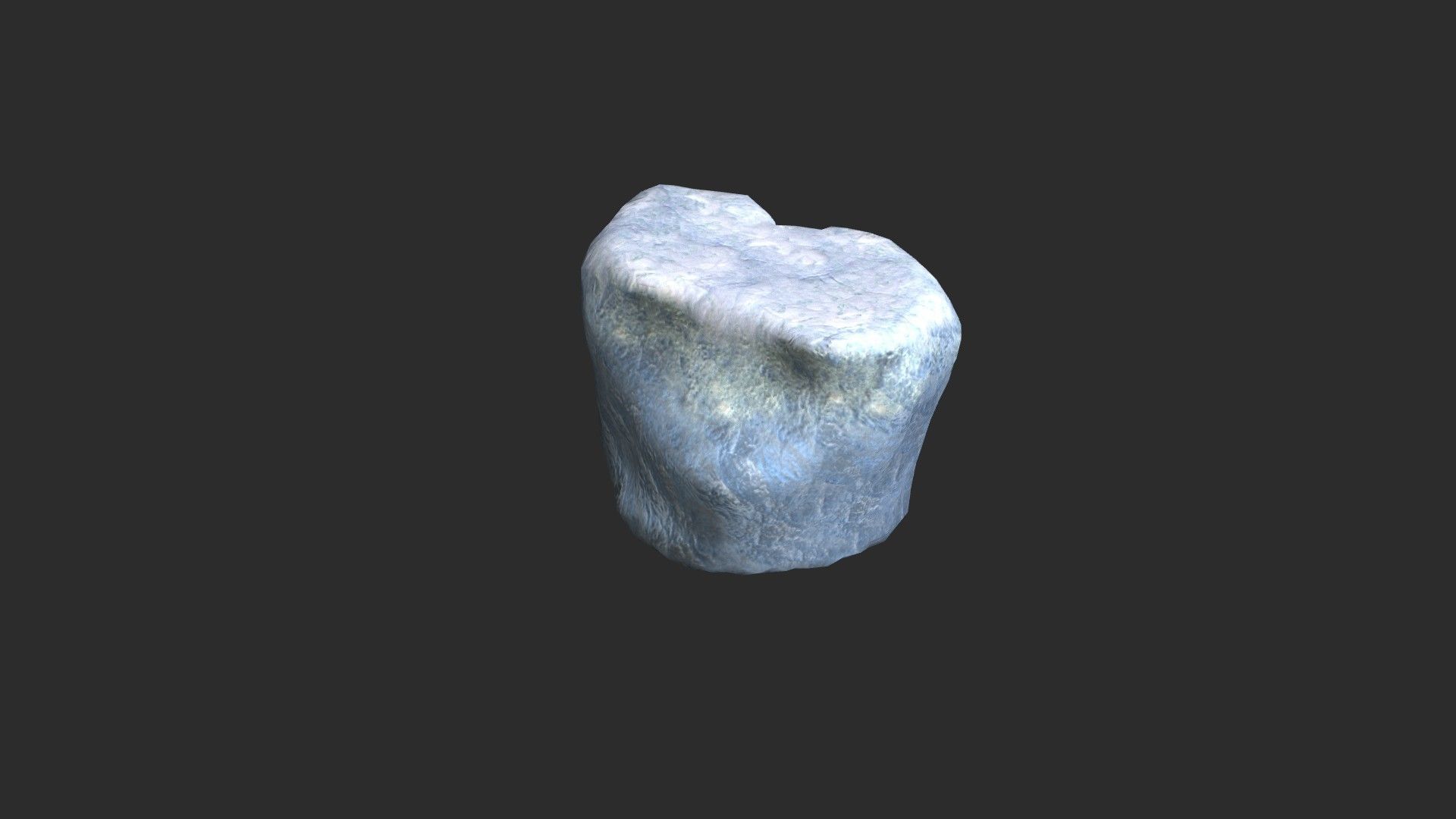 Short Flat Rocks - Ice Low-poly 3D model_5