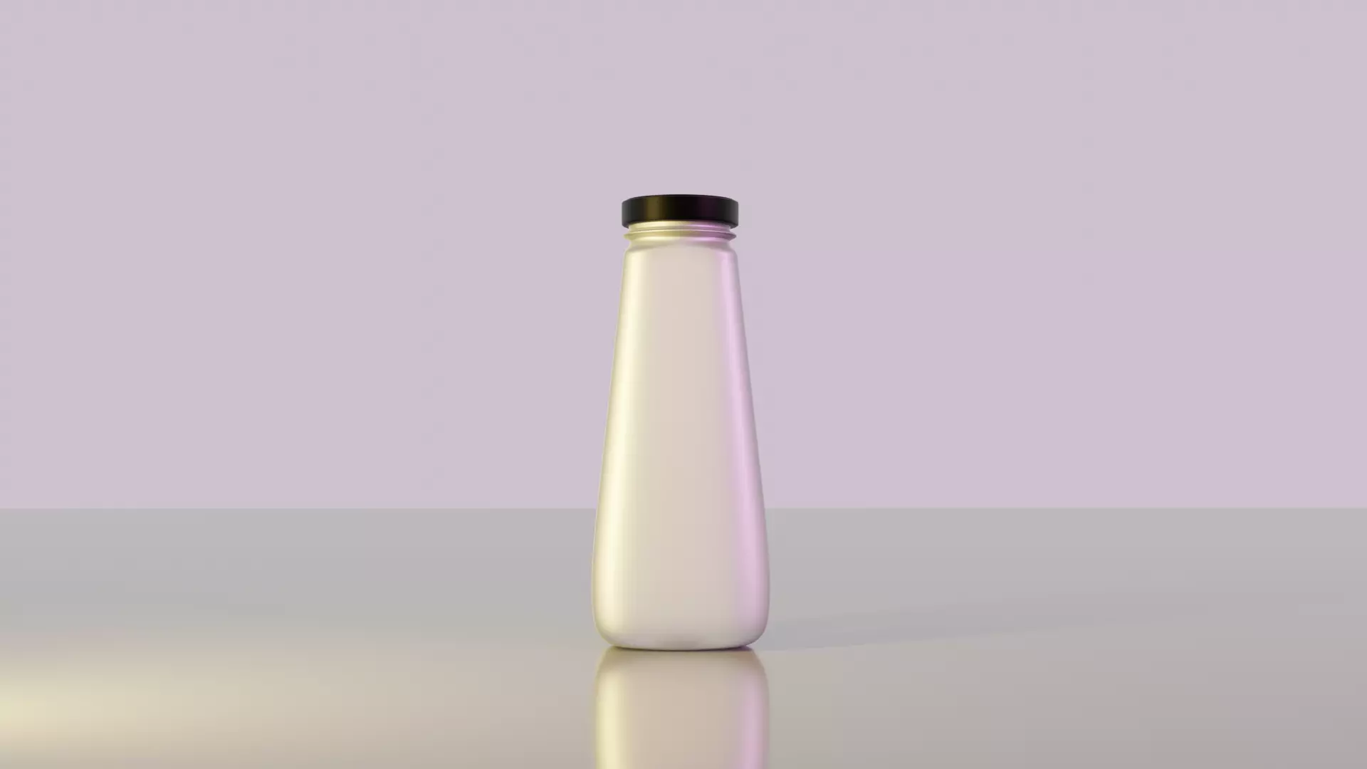 Bottle of milk on table Free 3D model