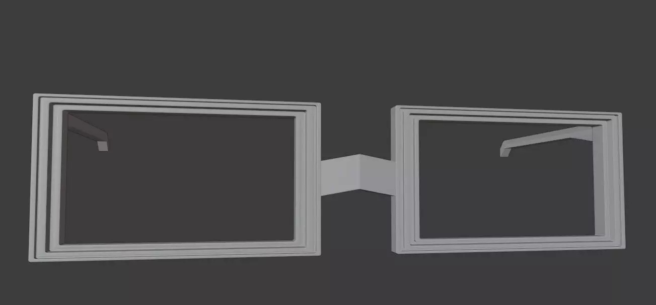 Picture frame glasses frames 3D print model_0