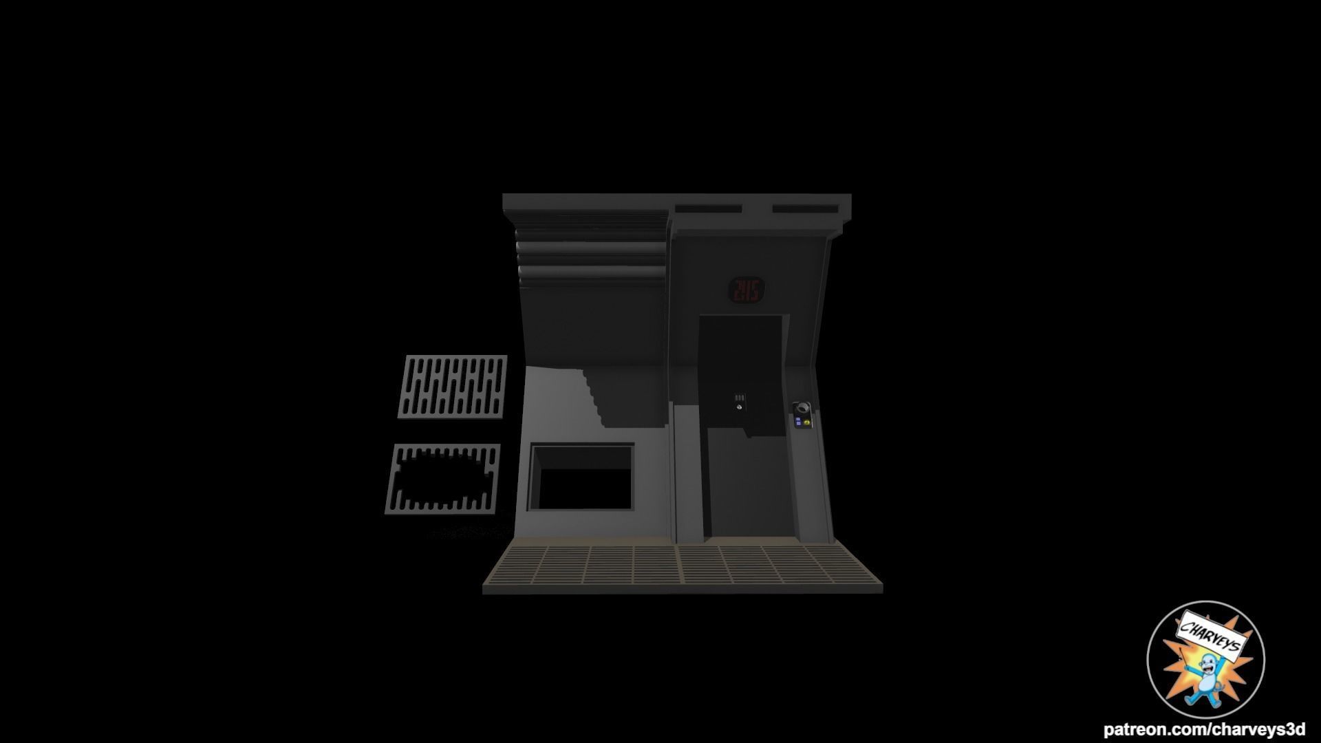 Star Wars Detention Block Corridor Diorama for action figures 3D print model_2