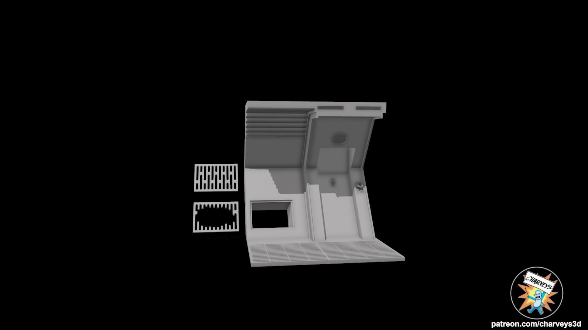 Star Wars Detention Block Corridor Diorama for action figures 3D print model_7
