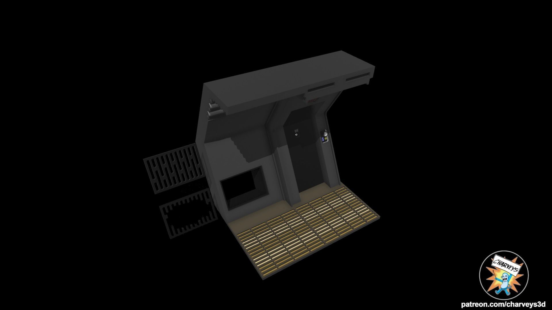 Star Wars Detention Block Corridor Diorama for action figures 3D print model_3