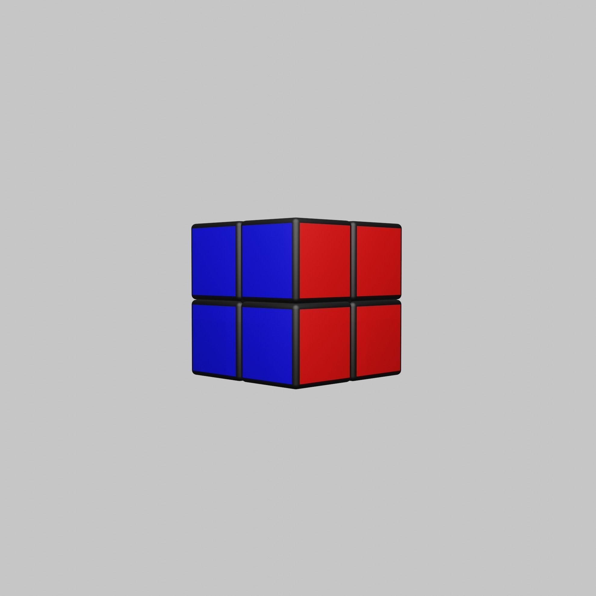 2x2x2 Rubiks Cube Low-poly 3D model_18