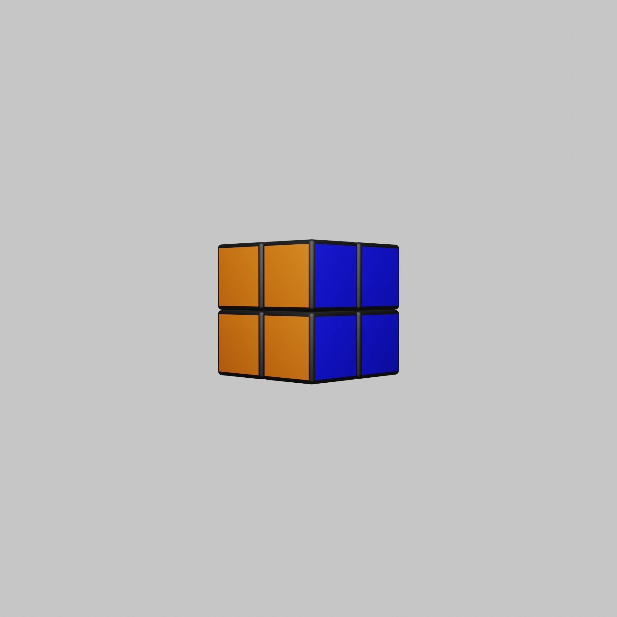 2x2x2 Rubiks Cube Low-poly 3D model_20