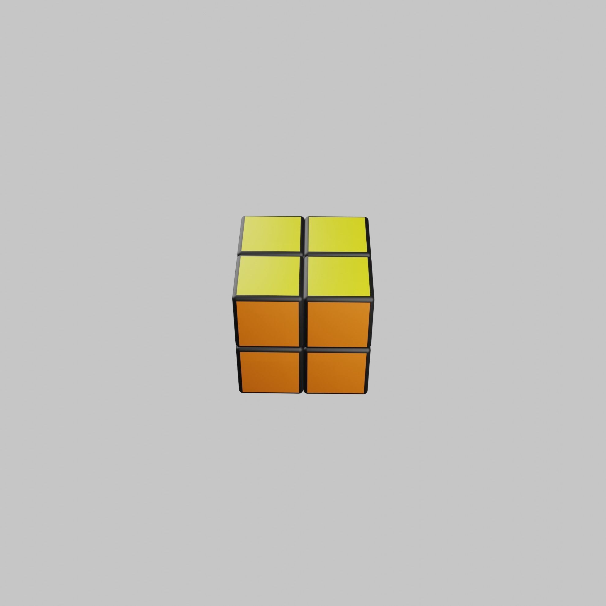 2x2x2 Rubiks Cube Low-poly 3D model_26