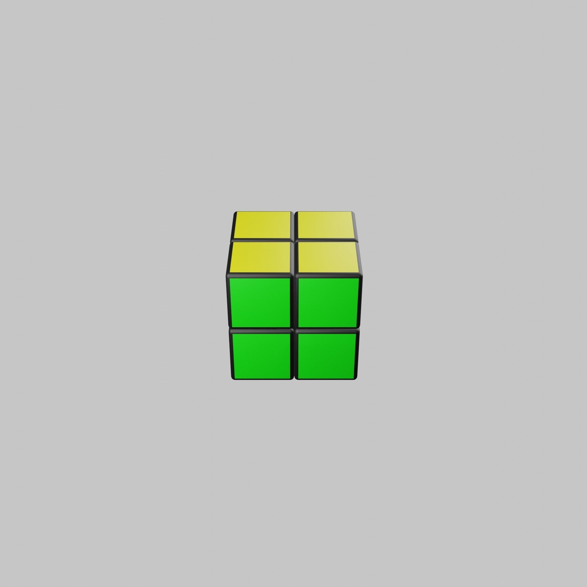 2x2x2 Rubiks Cube Low-poly 3D model_23