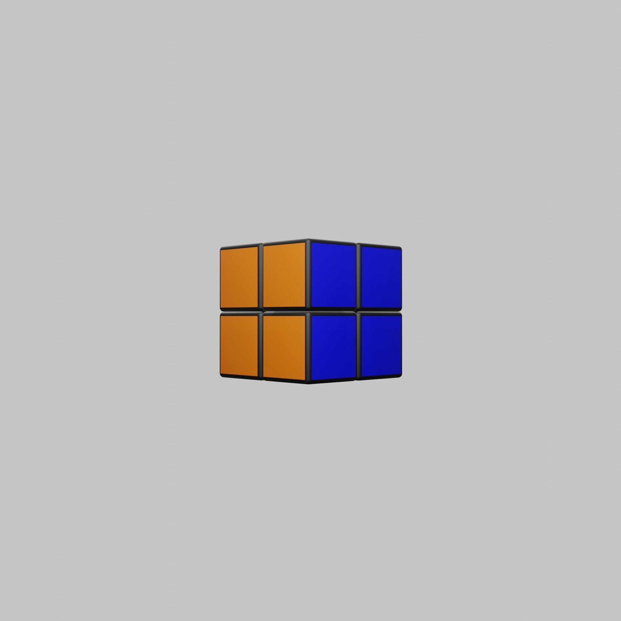 2x2x2 Rubiks Cube Low-poly 3D model_25