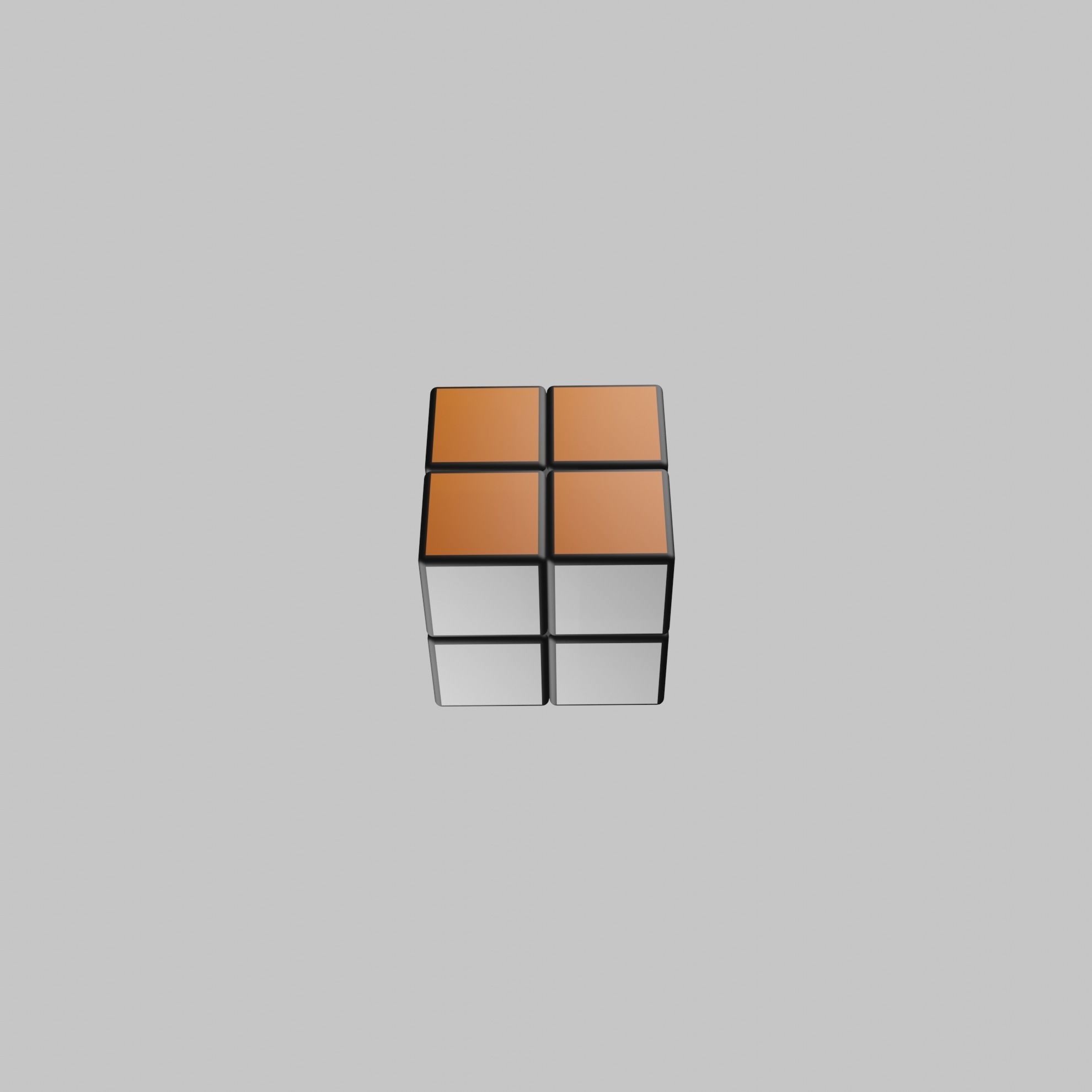 2x2x2 Rubiks Cube Low-poly 3D model_14