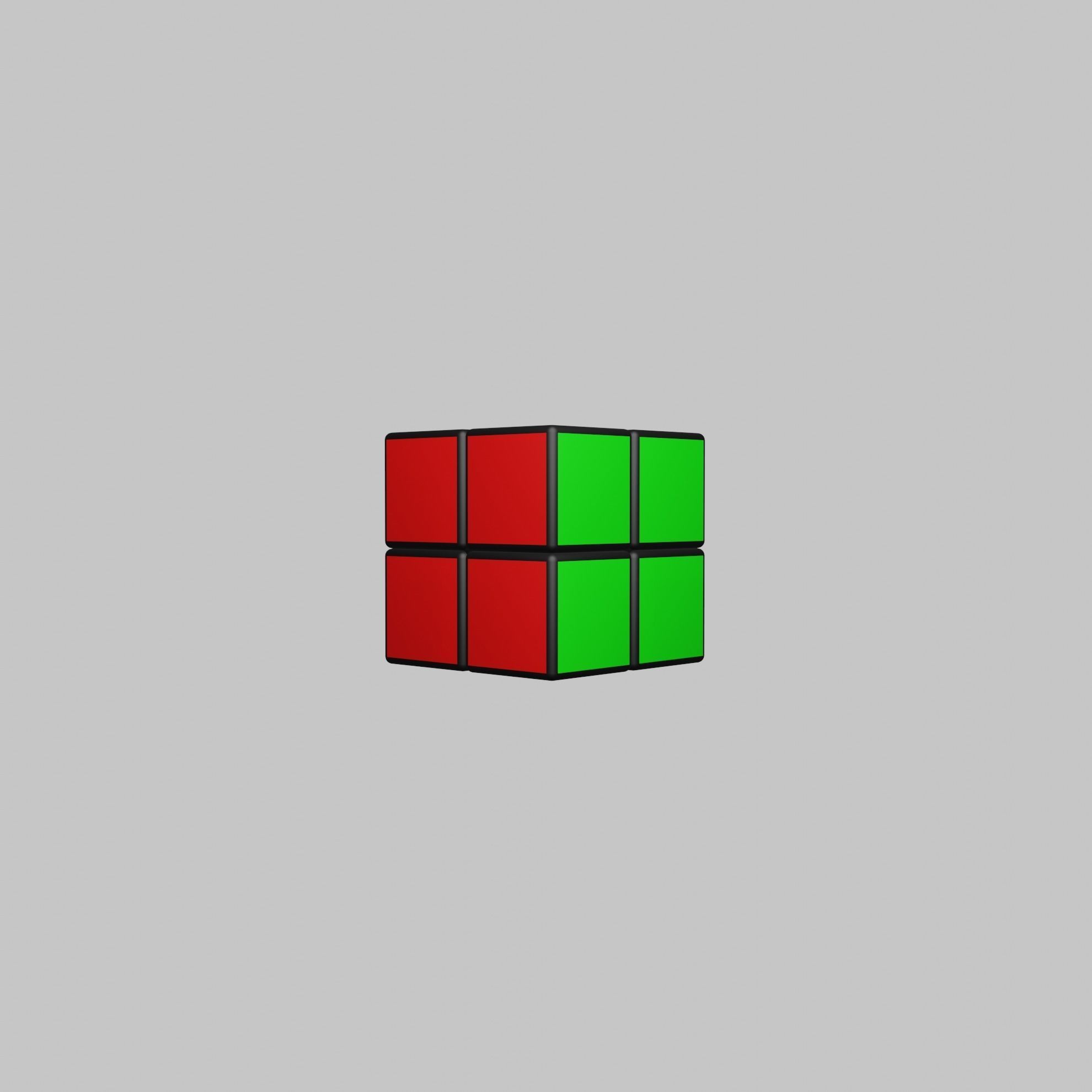 2x2x2 Rubiks Cube Low-poly 3D model_21
