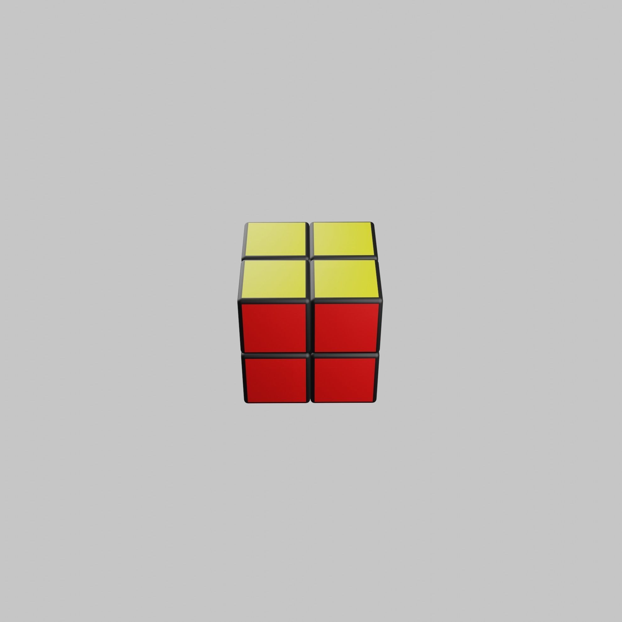 2x2x2 Rubiks Cube Low-poly 3D model_33