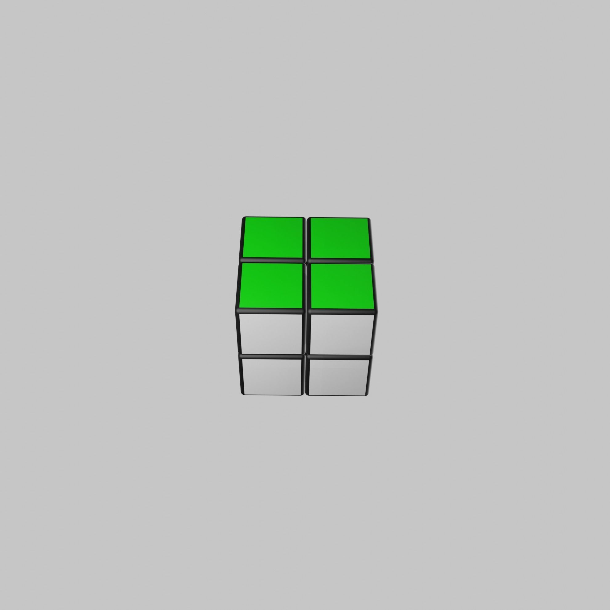 2x2x2 Rubiks Cube Low-poly 3D model_22