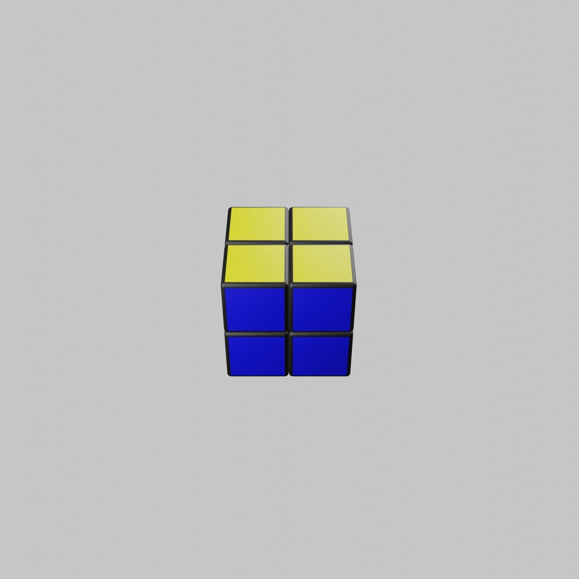 2x2x2 Rubiks Cube Low-poly 3D model_24